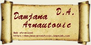 Damjana Arnautović vizit kartica